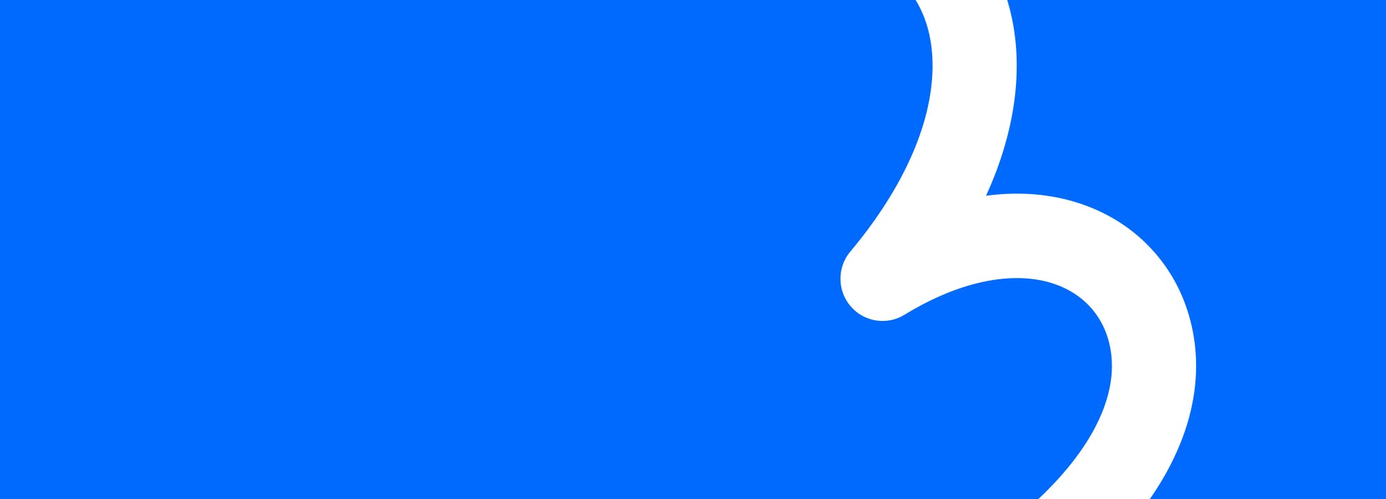 A white graphical device on a blue background representing the BlueCare logo