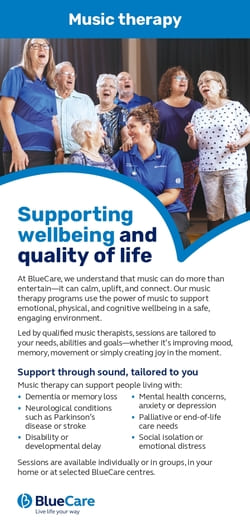 Music therapy flyer