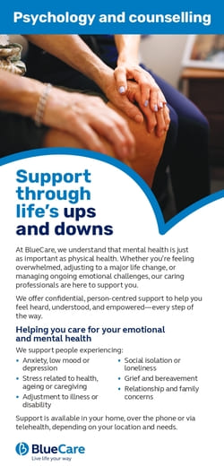 Psychology and counselling flyer