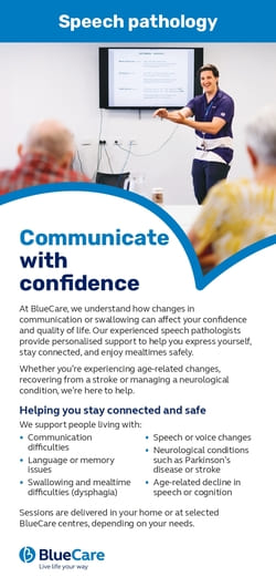 Speech pathology flyer