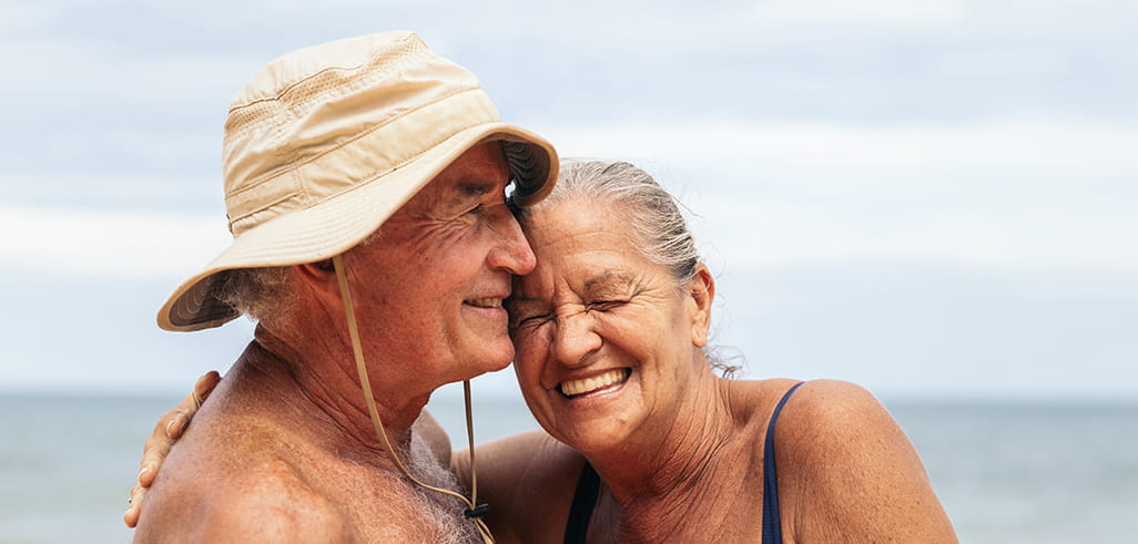 Bokarina Retirement Village Sunshine Coast Couple on the Beach