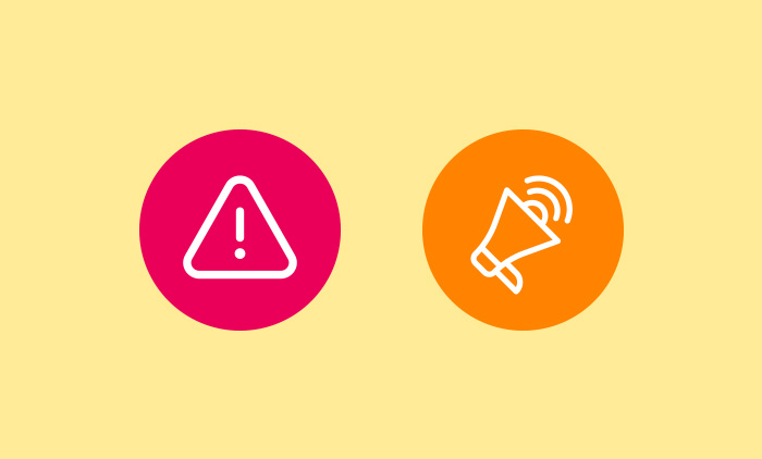 Alert and update icons