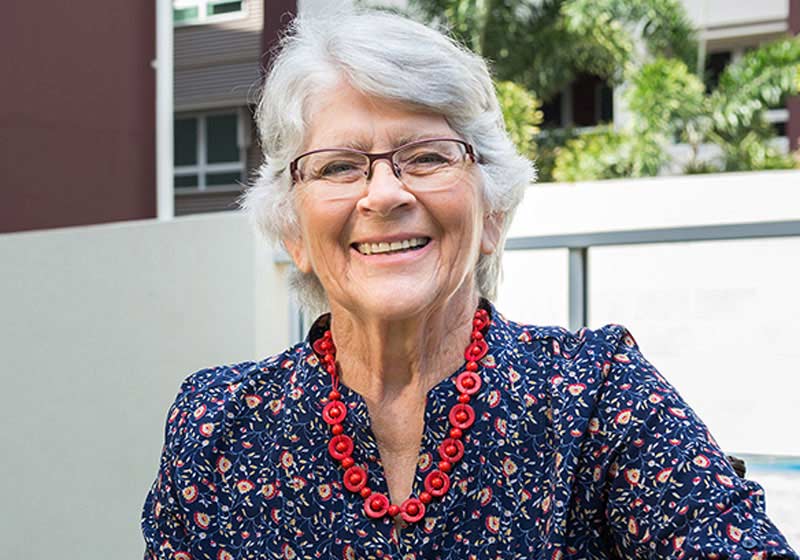 senior citizen smiling