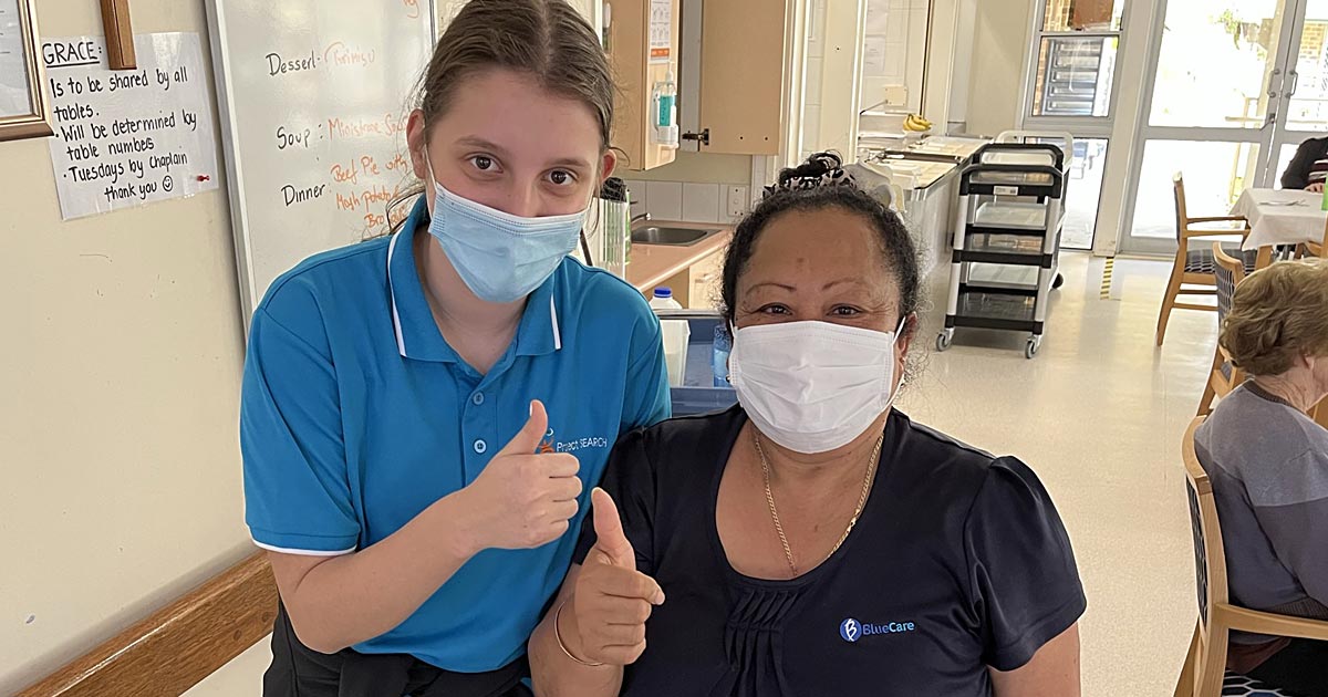 Ivy pictured with Jessica, Patient Administration Manager at the Wesley Hospital