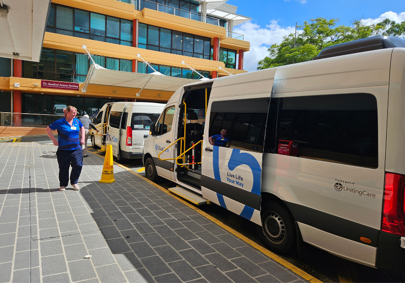 BlueCare bus arrives at The Wesley