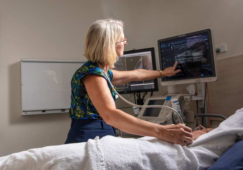 Wesley Breast Clinic patient ultrasound